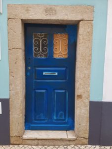 Porta azul